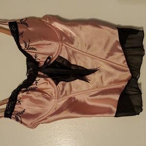 PINK SATIN BUSTIER
